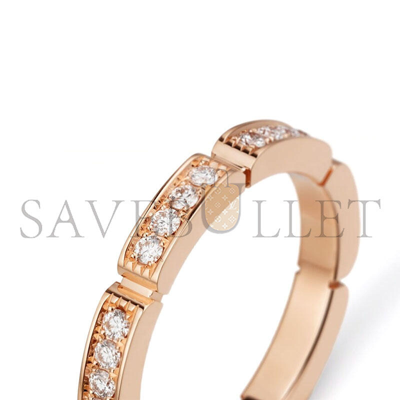 CARTIER MAILLON PANTHÈRE WEDDING BAND, HALF-PAVED B4221200
